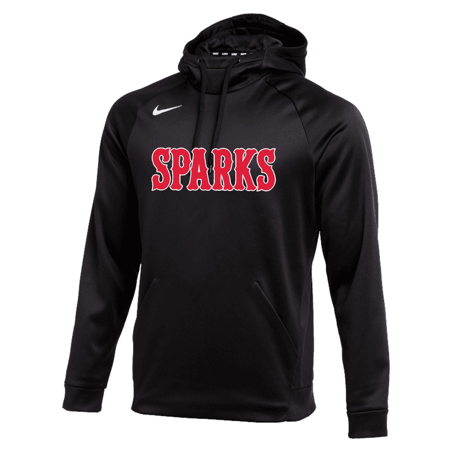 MENS NIKE SPARKS THERMA HOODIE BLACK