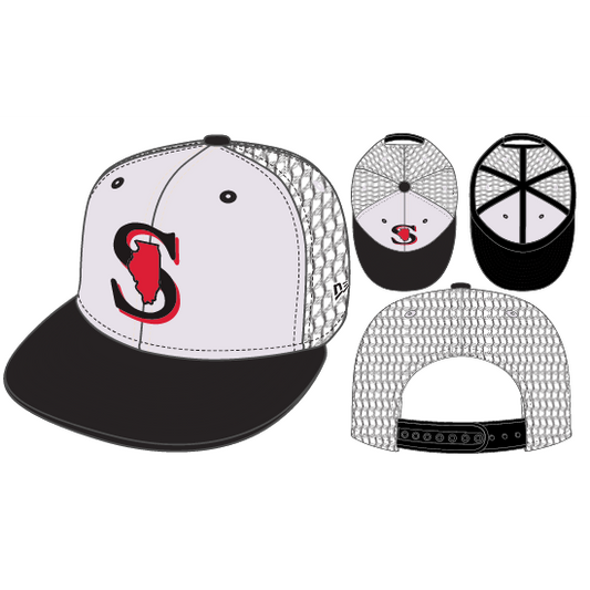 950 SPARKS TRUCKER BLACK MESH WHITE HAT