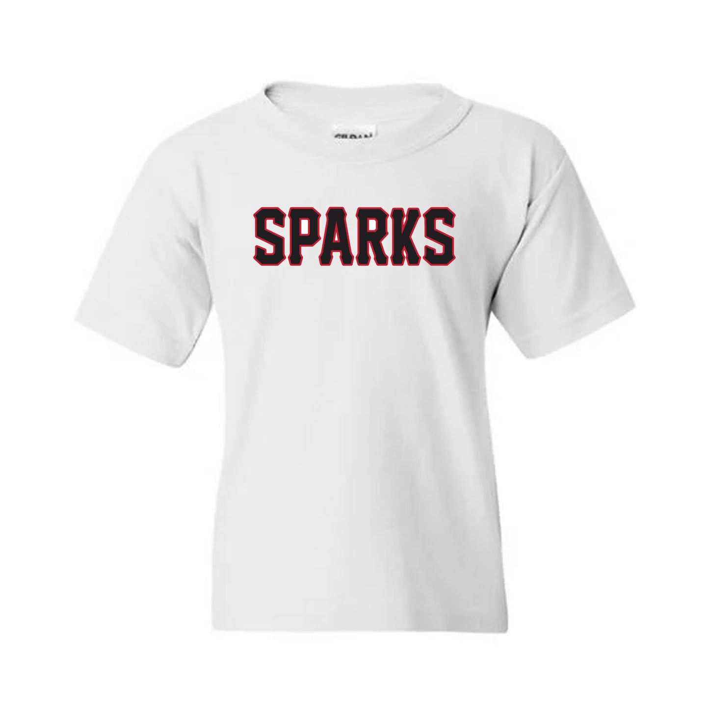 YOUTH GILDAN SPARKS SHORT SLEEVE TEE WHITE