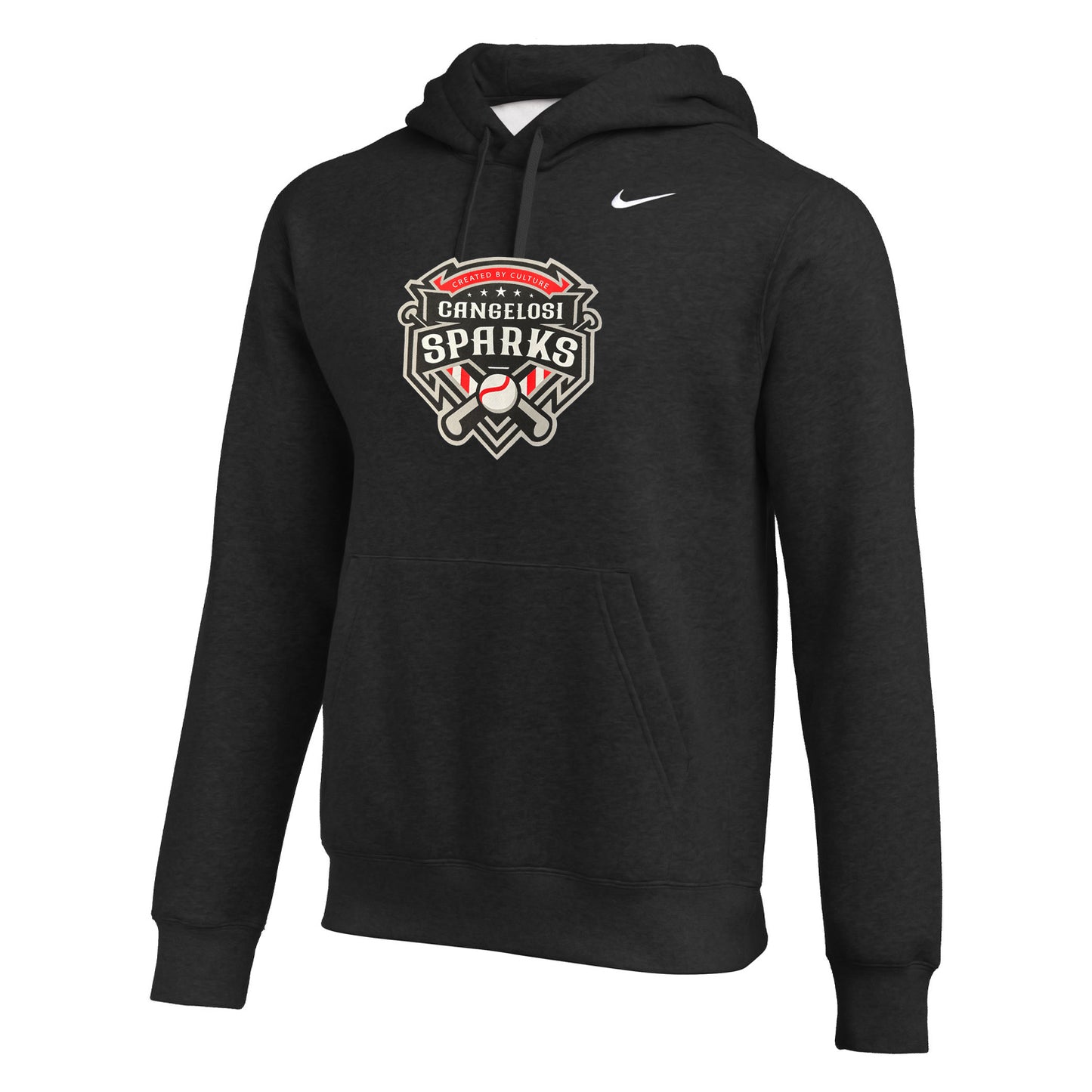 WOMENS NIKE SPARKS CLUB FLEECE HOODIE BLACK