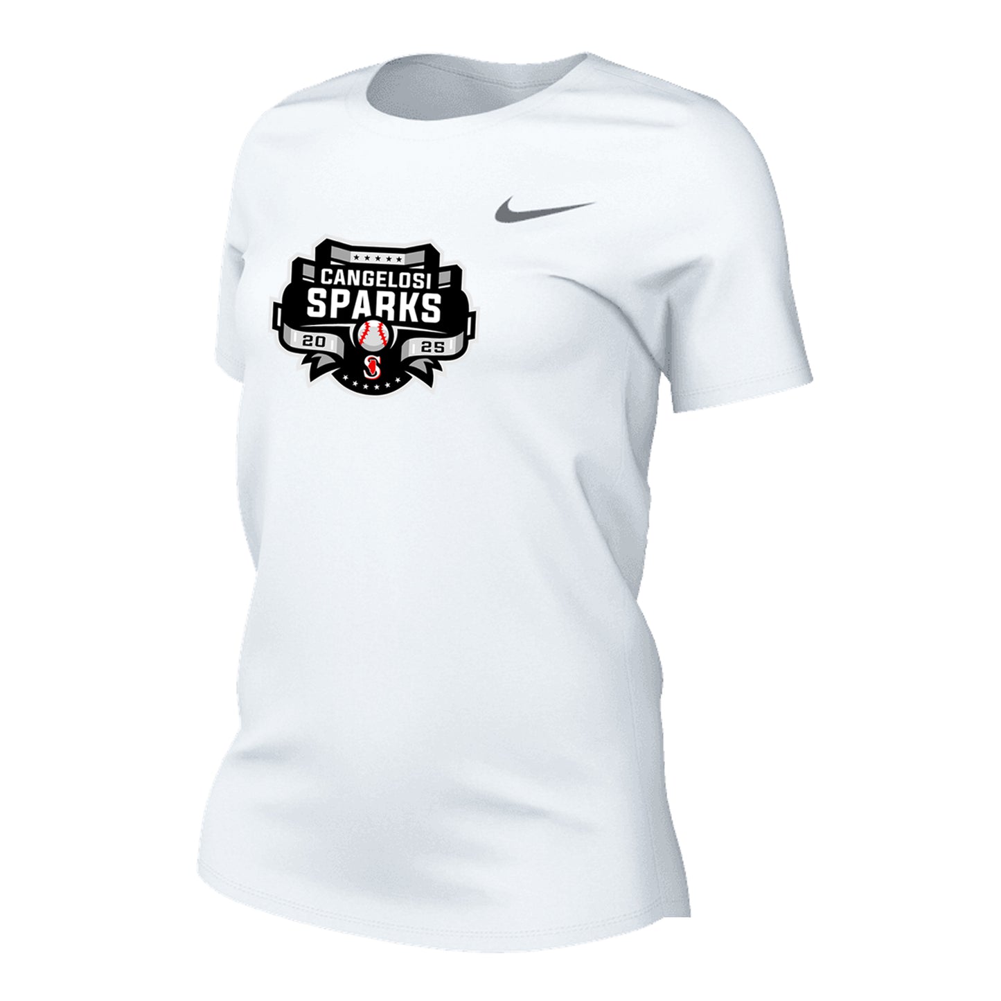 WOMENS NIKE SPARKS LEGEND SHORT SLEEVE WHITE