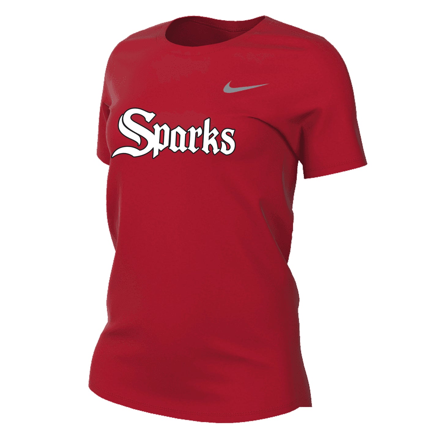 WOMENS NIKE SPARKS LEGEND SHORT SLEEVE RED