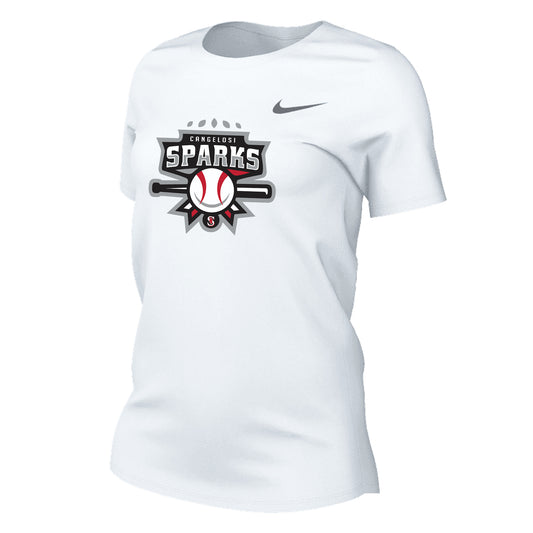 WOMENS NIKE SPARKS LEGEND SHORT SLEEVE WHITE