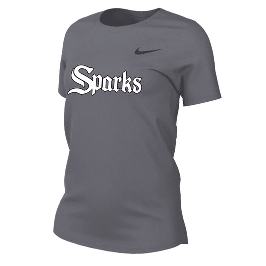 WOMENS NIKE SPARKS LEGEND SHORT SLEEVE GRAY