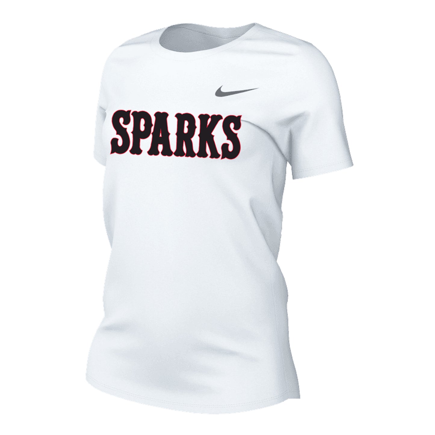 WOMENS NIKE SPARKS LEGEND SHORT SLEEVE WHITE