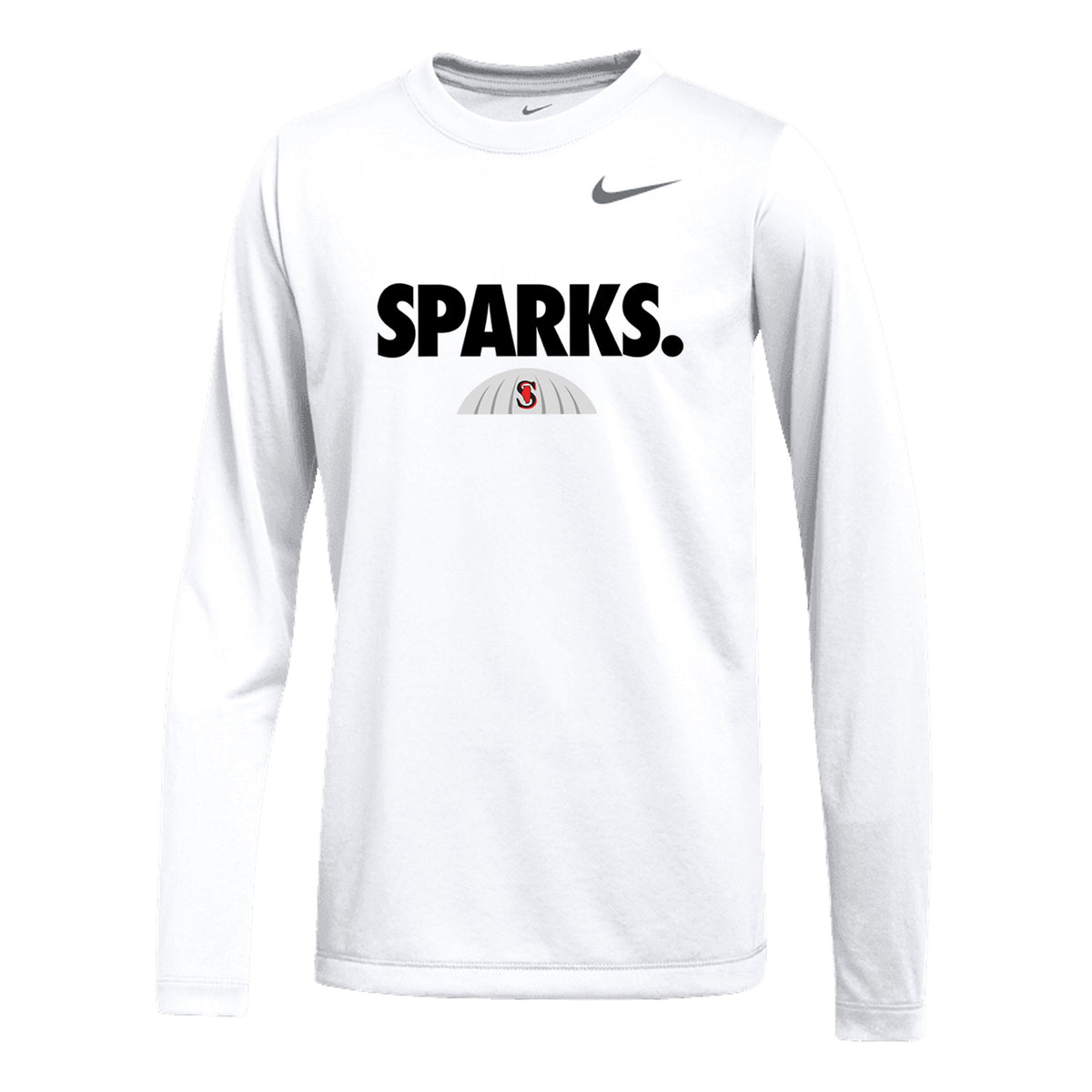 YOUTH NIKE SPARKS LEGEND LONG SLEEVE WHITE
