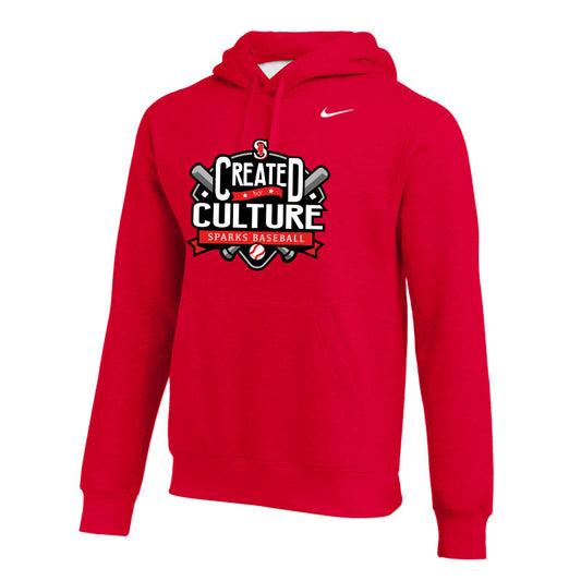 YOUTH NIKE SPARKS CLUB FLEECE HOODIE CBC RED