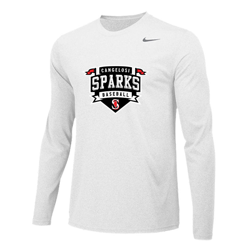 YOUTH NIKE SPARKS LEGEND LONG SLEEVE WHITE