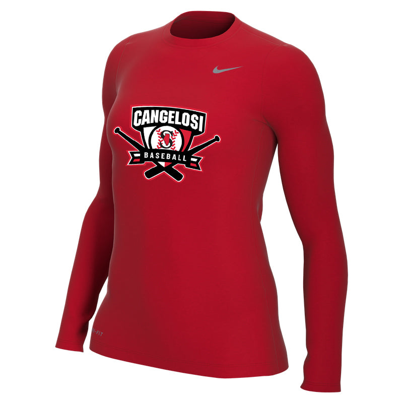 WOMENS NIKE SPARKS LEGEND LONG SLEEVE RED