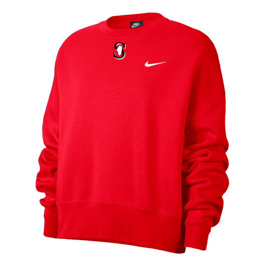 WOMENS NIKE SPARKS OVERSIZED CREW TOP RED